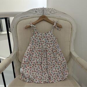 🦢 2T Printed Sleeveless Bubble Dress for Toddler Girls with Bow Straps NWT